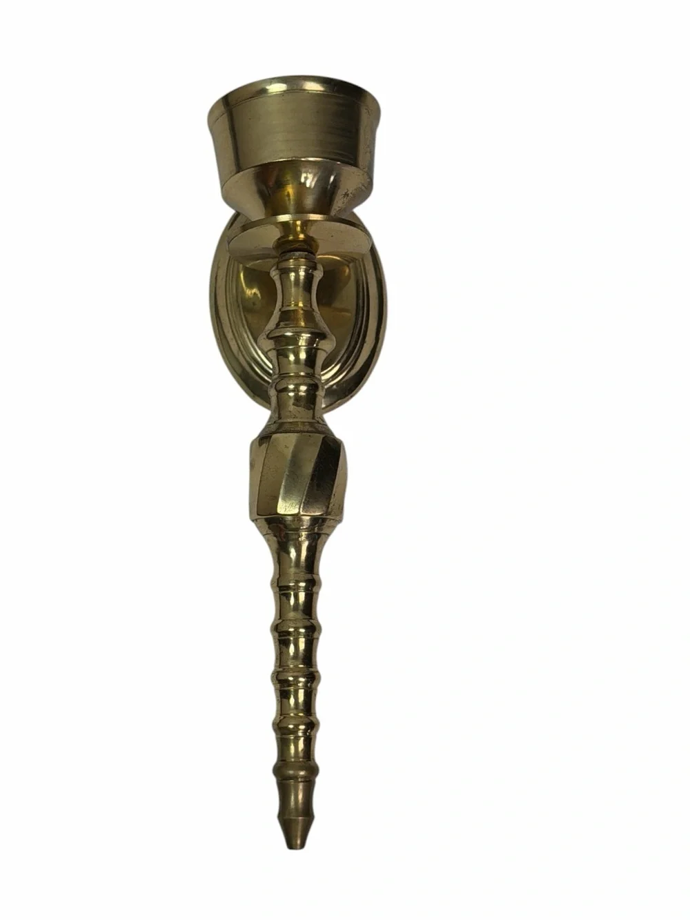 Vintage Solid Brass Wall Candle Sconce Traditional Shabby Chic Cottagecore